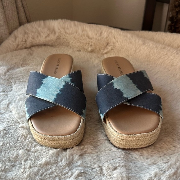 Lucky Brand Tie-Dye Espadrille Sandals - Picture 2 of 12